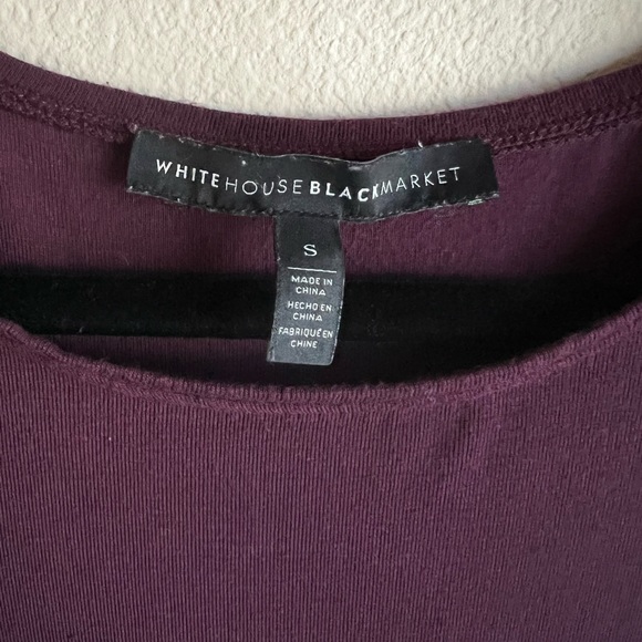 White House Black Market Long Sleeve Ruffle Cold Shoulder Dress - Picture 7 of 10